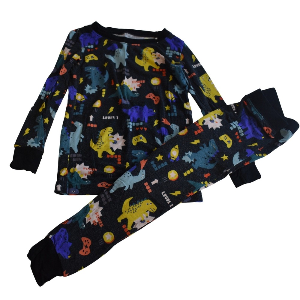 Little Sleepies 2T Next Level Dino Long Sleeve & Pants Set Kids SEE PICTURES